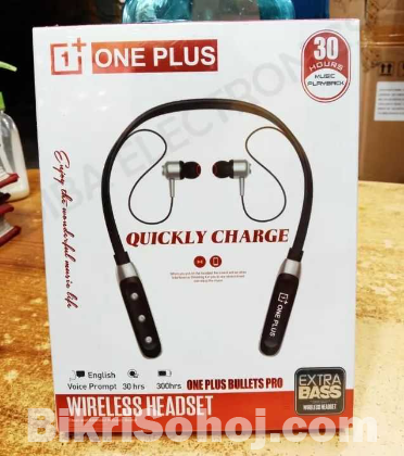 Oneplus Bullets Pro Neckband Bluetooth Earphone 30 Hours